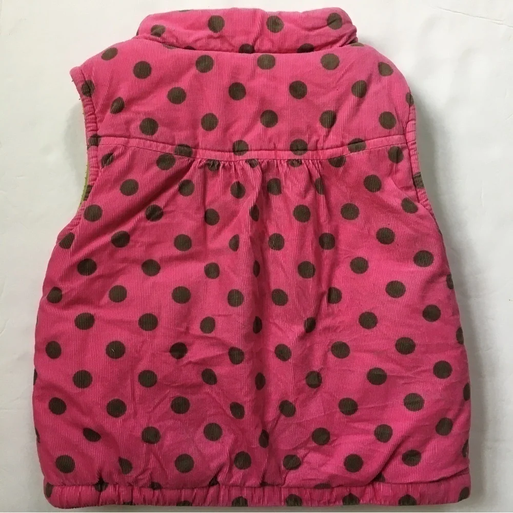 Carter's Toddler Girls Pink Polka Dot Cotton Corduroy Thick Winter Puffer Vest